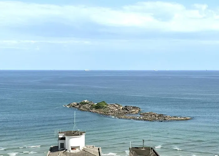 Flat A 1 Quadra Da Praia Das Pitangueiras - Ar Condicionado - 6 Pessoas