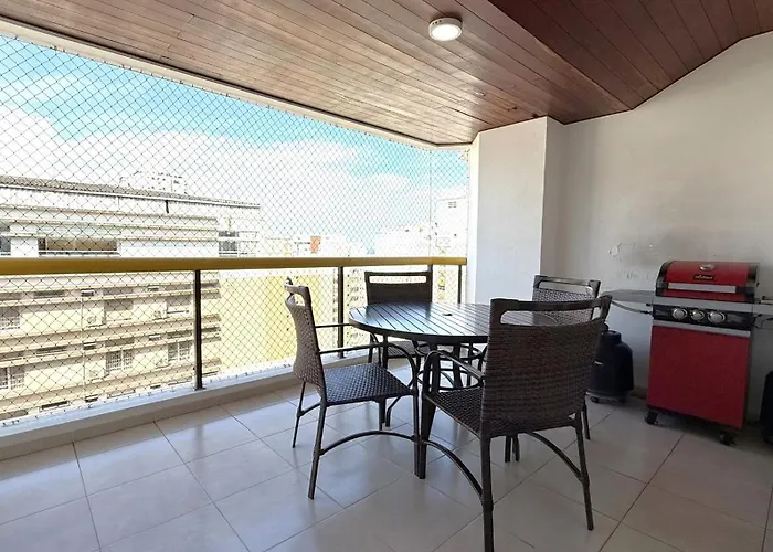 Flat A 1 Quadra Da Praia Das Pitangueiras - Ar Condicionado - 6 Pessoas